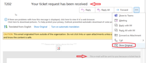 Outlook after translate