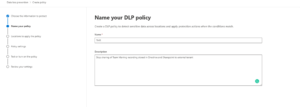 dlp name your dlp policy