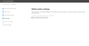 dlp define policy settings