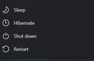 power menu windows 10 intune