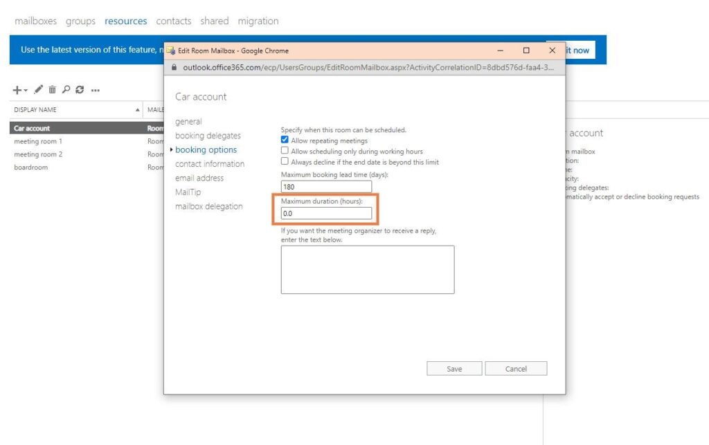 Calendars in Office 365
