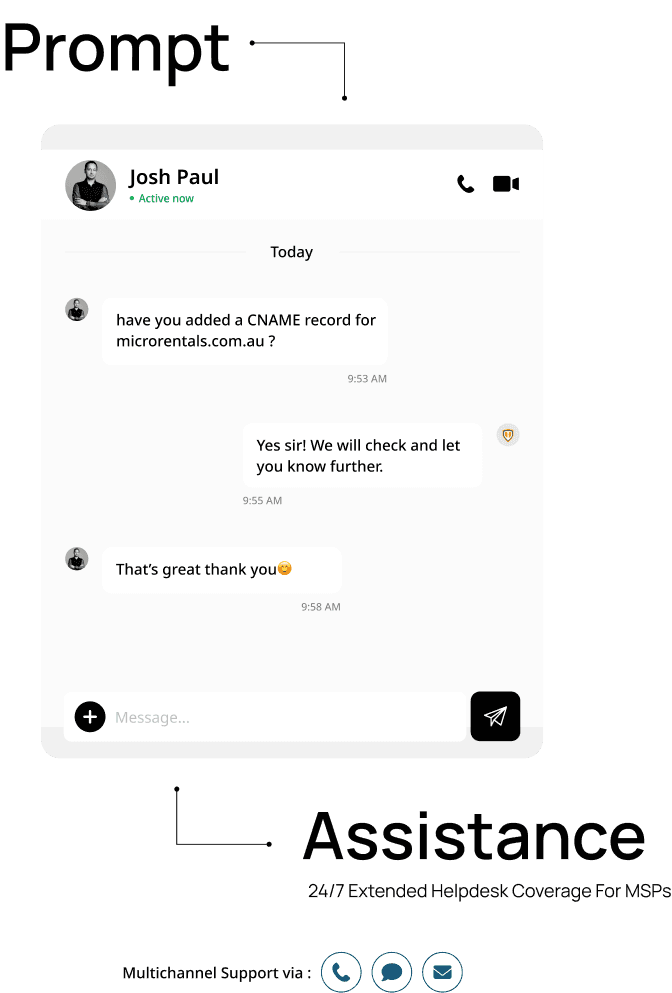 Dedicated Helpdesk Support